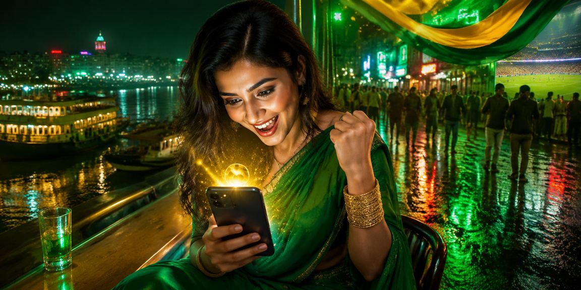 বরিশালে মোবাইল ফোনে jackpot বেটিং অ্যাপ ব্যবহার করছেন একজন ব্যবহারকারী
